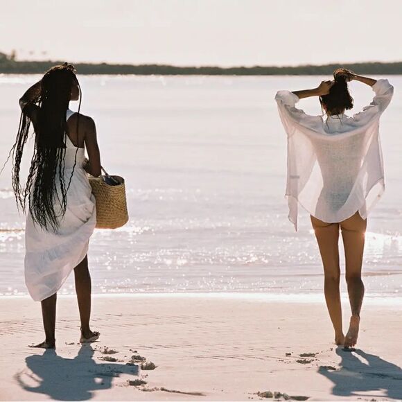 NWT Vitamin A Canyon Linen Midi Dress - Picture 8 of 12